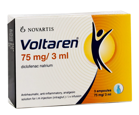 فولتارين 75مجم/3مل 3 أمبولات حقن