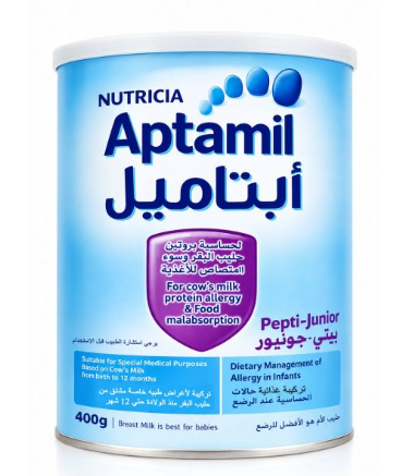 دواء ابتاميل ببتي جونيور لبن اطفال 400 جم